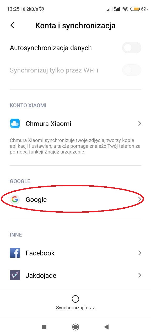 Jak usunąć konto Google z telefonu Xiaomi